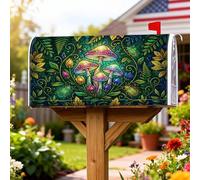 Coperture magnetiche per cassette postali a forma di funghi, decorazioni per cassette postali verdi primaverili ispirate alla natura, per la decorazione della porta d'ingresso, 45,7 x 53,7 cm