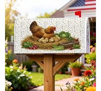 Coperture magnetiche per cassette postali a forma di gallina, rustiche pulcini cavoli autunnali, protezione per cassetta postale per giardino, cortile, decorazione da 45,7 x 53,3 cm