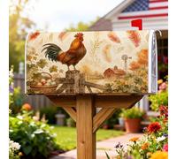 Coperture magnetiche per cassette postali a forma di gallo, copertura per cassetta postale rustica per le vacanze, per decorare il cortile anteriore, 53 x 65,5 cm