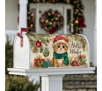 Coperture magnetiche per cassette postali a forma di gatto, idea regalo invernale per esterni, 53 x 64 cm