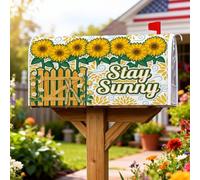 Coperture magnetiche per cassette postali a forma di girasole, forbici estive rustiche per recinzioni, protezione per cassetta postale gialla per esterni, 45,7 x 53,7 cm