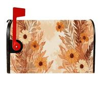 Coperture magnetiche per cassette postali a forma di girasole, rustiche con foglie di crisantemo arancioni, copertura per la decorazione del prato, 45,7 x 53,7 cm