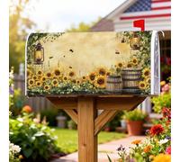 Coperture magnetiche per cassette postali a forma di girasole, stile rustico, per la decorazione del giardino, 45,7 x 53,7 cm