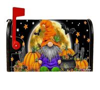 Coperture magnetiche per cassette postali a forma di gnomo, fantasiose coperture rustiche per cassetta delle lettere di Halloween, per esterni, decorazione da giardino, cortile, 45,7 x 53,3 cm