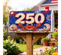 Coperture magnetiche per cassette postali a forma di granchio, con conchiglie estive e nautiche, per decorare il cortile anteriore, 45,7 x 53,3 cm