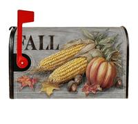 Coperture magnetiche per cassette postali a forma di mais, copertura per cassetta postale autunnale rustica zucca ghianda arancione per decorazioni per casa e giardino, 53 x 65,5 cm