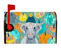 Coperture magnetiche per cassette postali a forma di mucca, cappello di zucca autunnale, decorazioni per la casa e il giardino, 45 x 53 cm