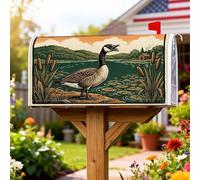 Coperture magnetiche per cassette postali a forma di oca, rustiche naturali, lago autunnale, copertura decorativa per cassetta postale per esterni e cortile, 45,7 x 53,7 cm