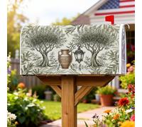 Coperture magnetiche per cassette postali a forma di olivo, lanterna rustica per cassetta postale, protezione per la posta per esterni, giardino, cortile, decorazione da 53 x 65,5 cm