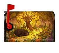 Coperture magnetiche per cassette postali a forma di orso, in stile rustico, autunnale, con zucca, per decorazioni esterne, 45,7 x 53,3 cm