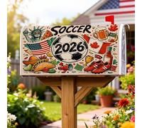 Coperture magnetiche per cassette postali a forma di pallone da calcio, statua della libertà, con statua della libertà, per esterni, decorazione da giardino e cortile, 53 x 64 cm