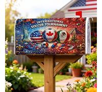 Coperture magnetiche per cassette postali a forma di pallone da calcio, statua della libertà sportiva festiva con foglia d'acero estate rossa copertura per cassetta postale per decorazione portico