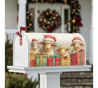 Coperture magnetiche per cassette postali a forma di pecora, regali fantasiosi di Natale, cappelli di Babbo Natale, copertura per cassetta delle lettere di Natale, decorazione per esterni, giardino