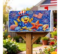 Coperture magnetiche per cassette postali a forma di pesce, copertura per cassetta della posta estiva e giocosa con stelle marine, decorazioni per esterni, 53 x 64 cm