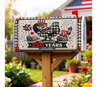 Coperture magnetiche per cassette postali a forma di pollo, decorazioni natalizie patriottiche con fuochi d'artificio e stelle per il giorno dell'indipendenza, per la decorazione della porta