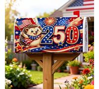 Coperture magnetiche per cassette postali a forma di riccio, decorazioni natalizie e patriottiche con fuochi d'artificio e stelle per il giorno dell'indipendenza, per esterni, 45,7 x 53,3 cm