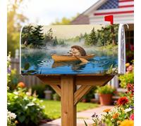 Coperture magnetiche per cassette postali a forma di riccio, fantasiose coperture per cassette postali ispirate alla natura, per esterni, 53 x 64 cm