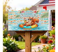 Coperture magnetiche per cassette postali a forma di scoiattolo, copertura per cassetta postale estiva tropicale per cocktail, decorazione per giardino e patio, 53 x 65,5 cm