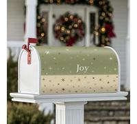 Coperture magnetiche per cassette postali a forma di stelle, decorazione natalizia verde per la casa, giardino, 53 x 64 cm