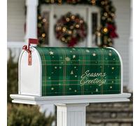 Coperture magnetiche per cassette postali a forma di stelle, decorazioni natalizie verdi per cassetta delle lettere, 53 x 64 cm