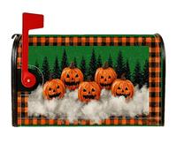 Coperture magnetiche per cassette postali a forma di zucca, copertura stagionale per cassetta postale rustica con albero di fattoria e nuvola, per Halloween, decorazione per porta d'ingresso, 45,7 x