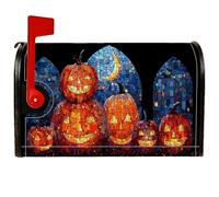 Coperture magnetiche per cassette postali a forma di zucca, decorazioni per cassetta delle lettere di Halloween, decorazioni arancioni per la decorazione del prato, 53 x 64 cm