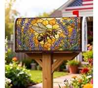 Coperture magnetiche per cassette postali a nido d'ape, color lavanda rustica, colore giallo, decorazione per la casa e il giardino, 53 x 64 cm