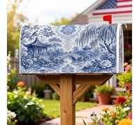 Coperture magnetiche per cassette postali a pagoda, tradizionali ed eleganti, con alberi a ponte, nessuna copertura blu, per decorazioni esterne, 53 x 64 cm