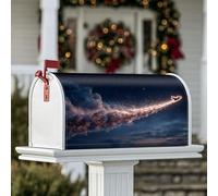 Coperture magnetiche per cassette postali a slitta, decorazioni natalizie per cassette postali natalizie, nuvole e stelle, blu scuro, decorazione da giardino per esterni, 45,7 x 53,7 cm