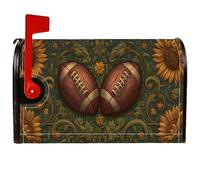 Coperture magnetiche per cassette postali a tema calcio, autunnali rustiche con girasole e vite autunnale, coperture per cassette postali per esterni, decorazione da giardino 45,7 x 53,7 cm