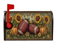 Coperture magnetiche per cassette postali a tema calcio, autunnali rustiche con girasole e zucca, per esterni, decorazioni per casa e giardino, 45 x 53 cm