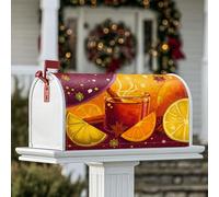 Coperture magnetiche per cassette postali alla cannella, copertura per cassetta postale autunnale per le festività autunnali arancione limone arancione per le vacanze per esterni decorazione da