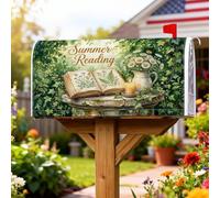 Coperture magnetiche per cassette postali aperte, crisantemo estivo rustico, felce verde estate pelle per decorazioni esterne 45,7 x 53,7 cm