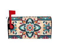 Coperture magnetiche per cassette postali arabe indiane con motivo a quadri, dimensioni standard 64,8 x 53,3 cm, copertura per cassetta delle lettere primaverile estate copertura per cassetta delle