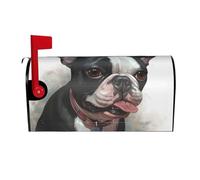 Coperture magnetiche per cassette postali Boston Terrier, dimensioni standard, 53,3 x 45,7 cm, copertura per cassetta delle lettere primaverile estate copertura per cassetta delle lettere di benvenuto