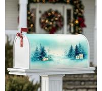 Coperture magnetiche per cassette postali con alberi di pino, regali invernali per le festività invernali, copertura per cassetta postale di Natale e neve, per esterni, decorazione per cortile, 45,7 x