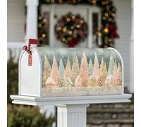 Coperture magnetiche per cassette postali con alberi, in stile rustico, per decorazioni esterne, 53 x 64 cm