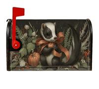 Coperture magnetiche per cassette postali con animali, fantasiose decorazioni rustiche con zucca, colore nero, 53 x 64 cm