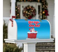 Coperture magnetiche per cassette postali con Babbo Natale, protezione per cassetta postale per decorazione portico anteriore, 45,7 x 53,7 cm