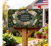 Coperture magnetiche per cassette postali con cactus, da giardino, rustiche, piante grasse, con primavera, verde, decorazione per esterni e cortile, 45,7 x 53,3 cm
