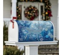 Coperture magnetiche per cassette postali con cervi, protezione per cassetta postale invernale con farfalle e montagne, per decorazione portico anteriore, 45,7 x 53,7 cm