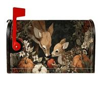 Coperture magnetiche per cassette postali con cervo, rustiche naturali, zucca, frutta, autunnale, copertura decorativa per cassetta postale per giardino, patio, 53 x 64 cm