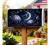 Coperture magnetiche per cassette postali con colibrì, copertura per cassetta postale stagionale con luna e ninfea, decorazione per giardino, cortile, 45 x 53 cm