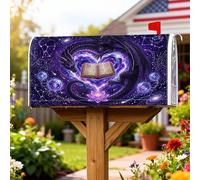 Coperture magnetiche per cassette postali con drago, fantasia, libro mistico, ninfea, nessuna viola, coperture per cassetta delle lettere per esterni, decorazione per portico anteriore, 45 x 53 cm