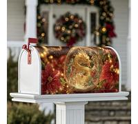 Coperture magnetiche per cassette postali con drago, stella di Natale con neve e palla di neve, copertura per cassetta postale per esterni, decorazione da cortile, 45,7 x 53,7 cm