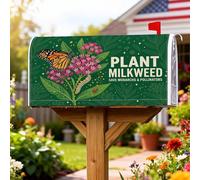Coperture magnetiche per cassette postali con farfalle, protezione per cassetta postale con giardino naturale e asclepiade bruco verde primaverile, protezione per la decorazione del portico anteriore