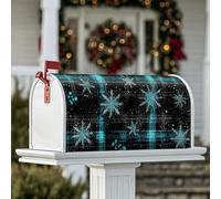 Coperture magnetiche per cassette postali con fiocchi di neve, moderne decorazioni natalizie a pois invernali per cassetta delle lettere per la decorazione del cortile 45,7 x 53,7 cm