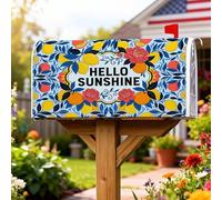 Coperture magnetiche per cassette postali con fiori e foglie estive di limoni vibranti per la decorazione del portico anteriore, 45,7 x 53,7 cm