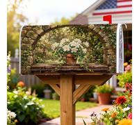 Coperture magnetiche per cassette postali con fiori, in edera naturale rustica, verde primavera, copertura per cassette della posta per decorare la casa e il giardino, 45,7 x 53,3 cm