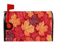 Coperture magnetiche per cassette postali con foglie d'acero, colori autunnali autunnali autunnali tonalità rosse autunnali rosso per le vacanze per decorazioni per casa e giardino, 45,7 x 53,3 cm